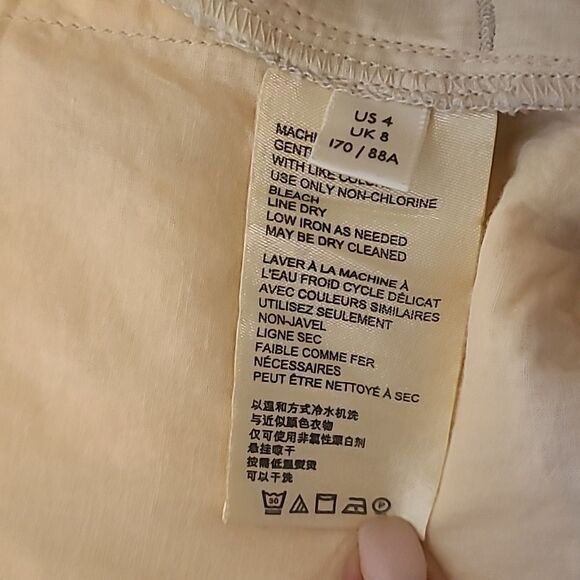 Anthropologie Savannah Striped Boho Tie Front Jumpsuit Cotton Linen Blend Size 4 - Picture 9 of 10